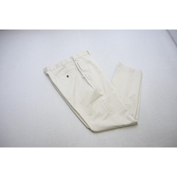 Brooks Brothers 346 Lightweight Clark Advantage Khaki Pants Beige Mens 37 x 32 - Picture 1 of 7